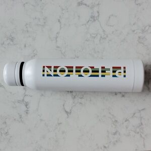 Peloton White Thermos with Multicolor Logo